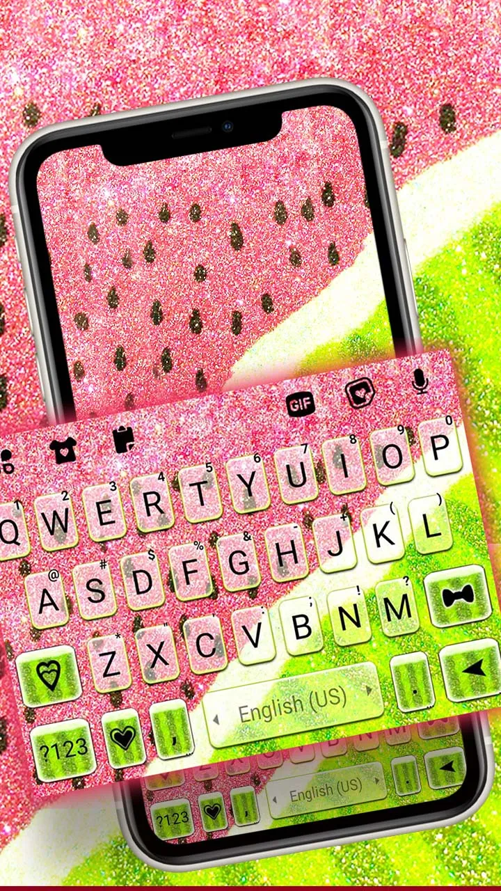 Glitter Watermelon Keyboard Ba | Indus Appstore | Screenshot