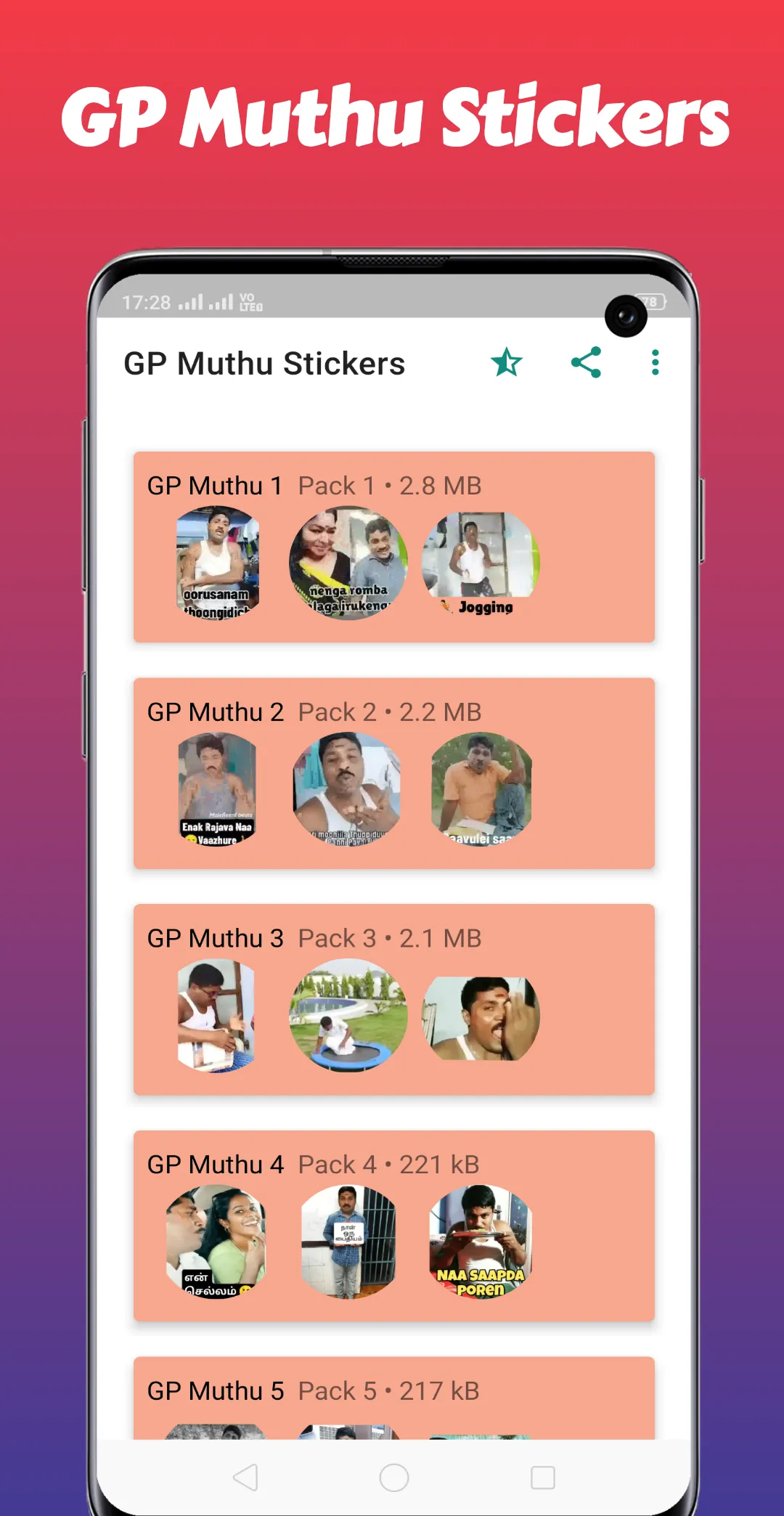 Gp Muthu - Comedy Stickers | Indus Appstore | Screenshot