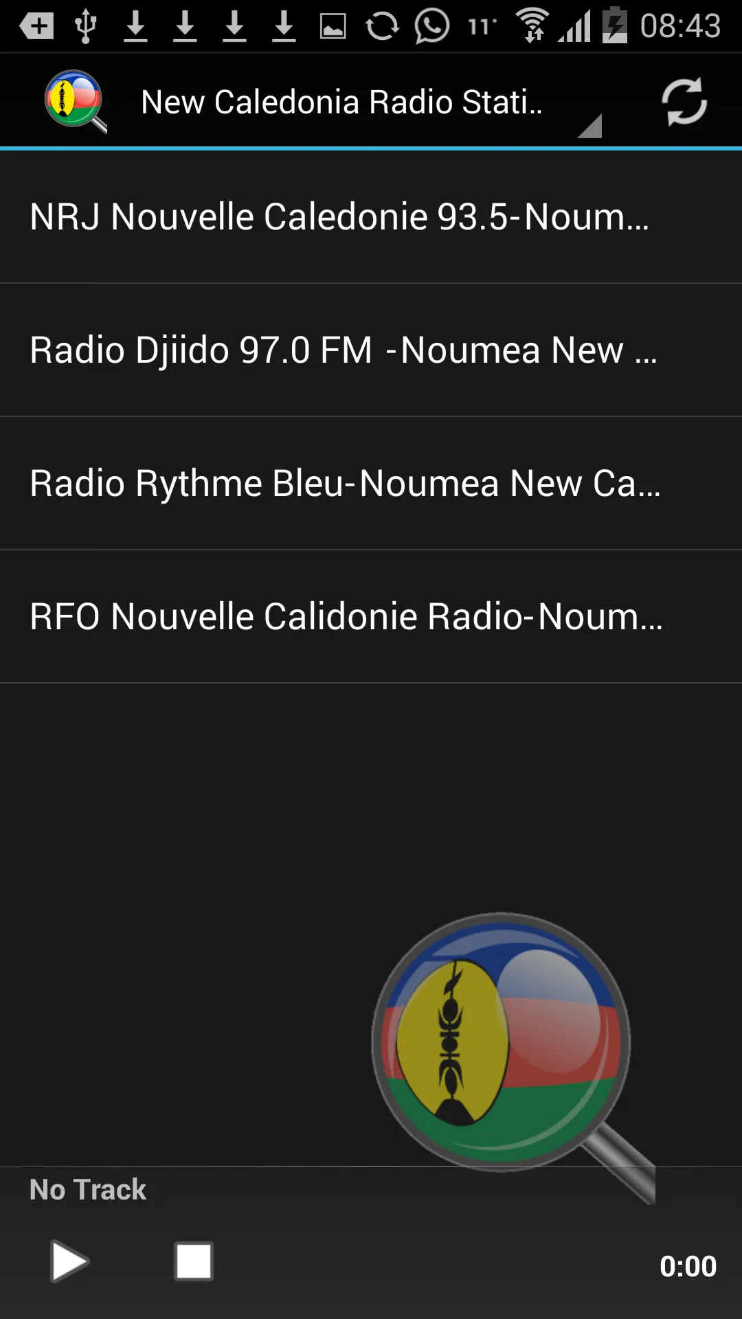 New Caledonia Radio Stations | Indus Appstore | Screenshot