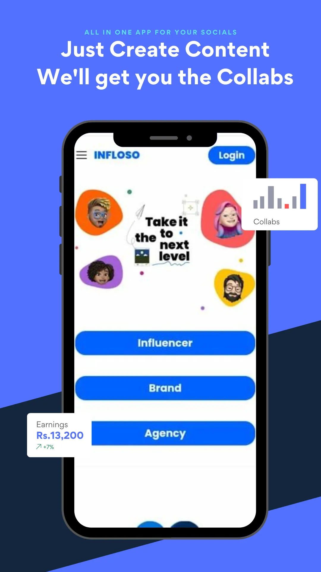 Infloso - Paid & Barter Collab | Indus Appstore | Screenshot