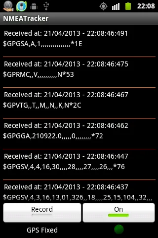GPS NMEA Tracker | Indus Appstore | Screenshot