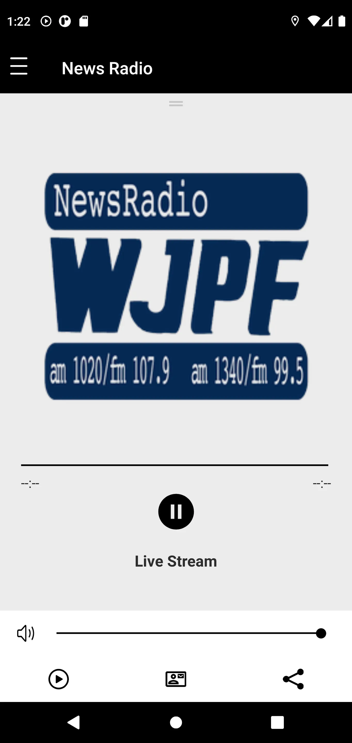 Newsradio WJPF | Indus Appstore | Screenshot