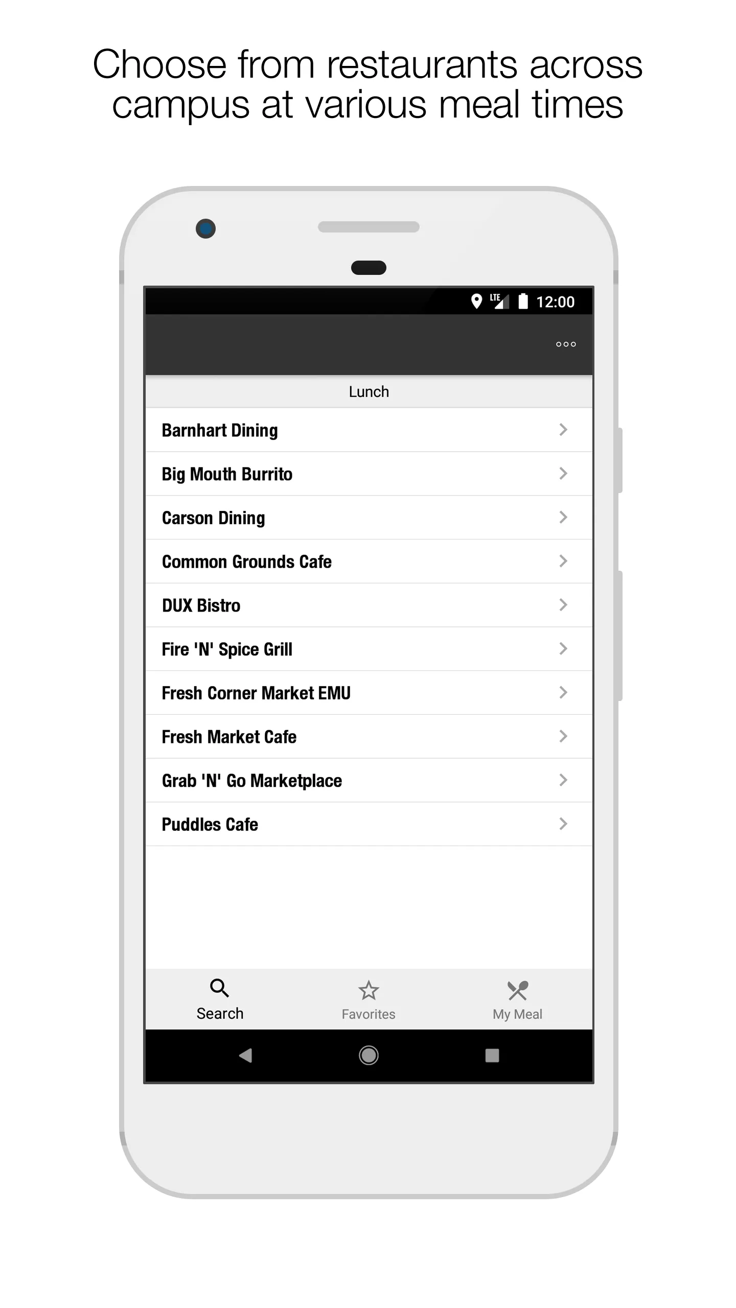 Nutrition - Univ. of Oregon | Indus Appstore | Screenshot