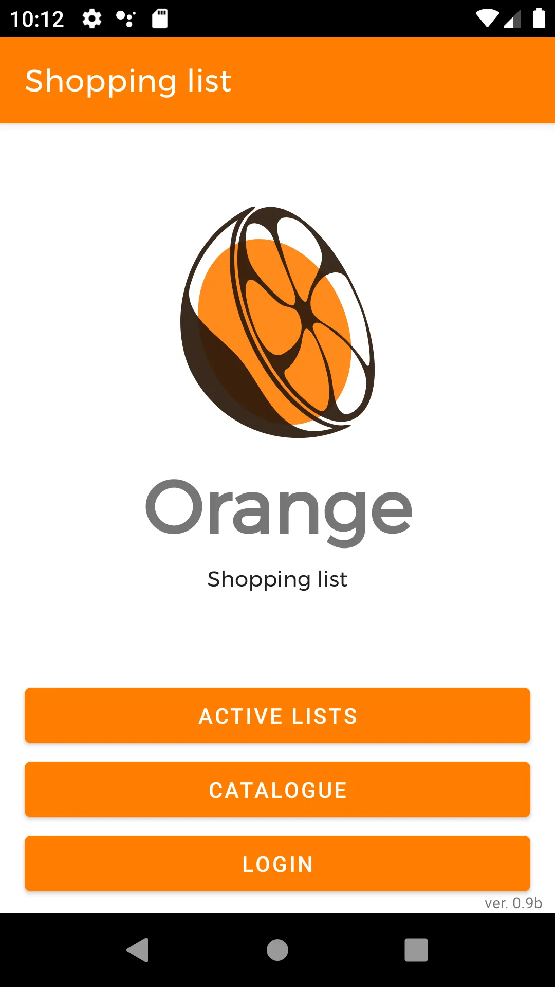 Shopping List "Orange" | Indus Appstore | Screenshot