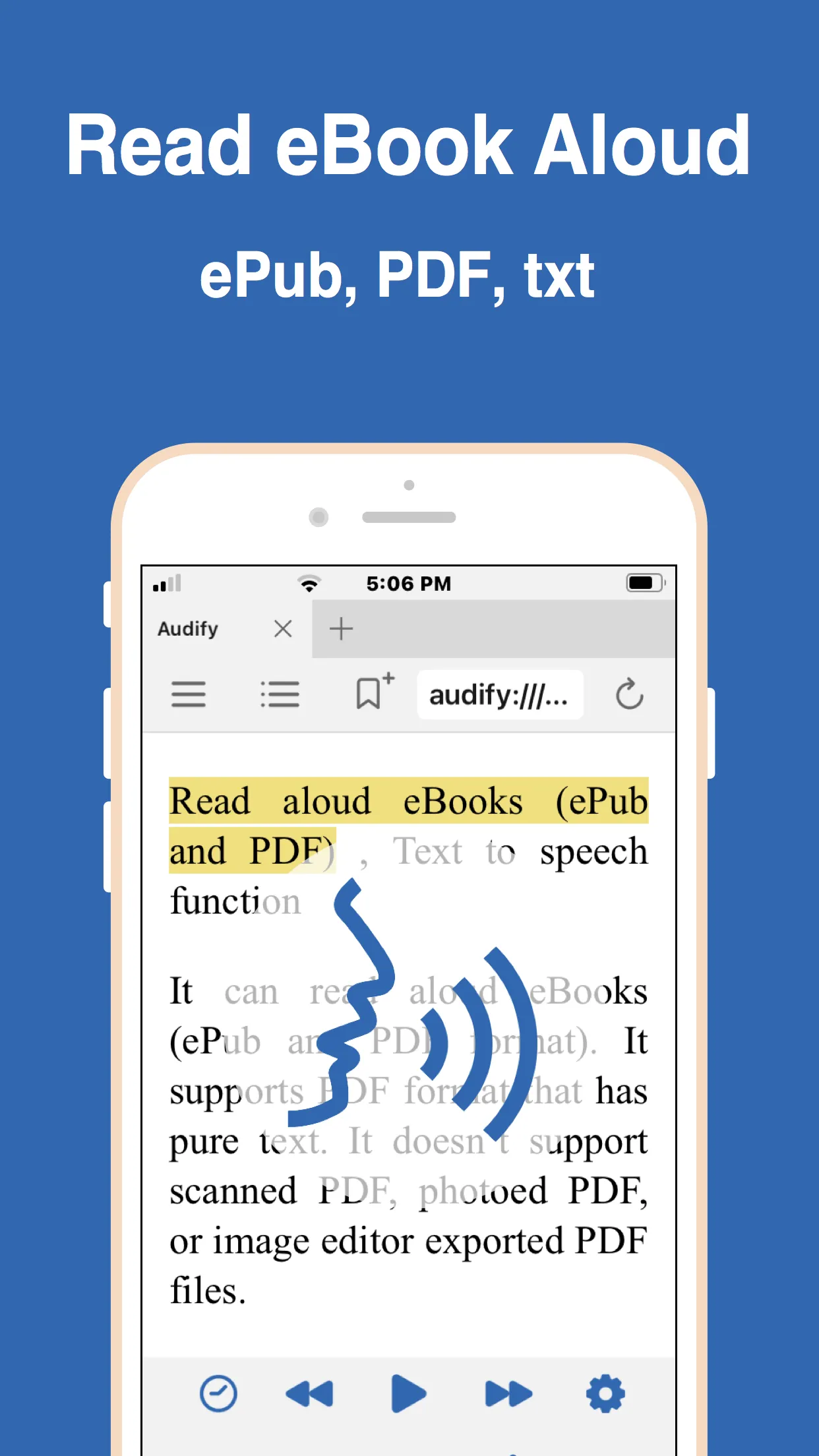 Audify read aloud web browser | Indus Appstore | Screenshot