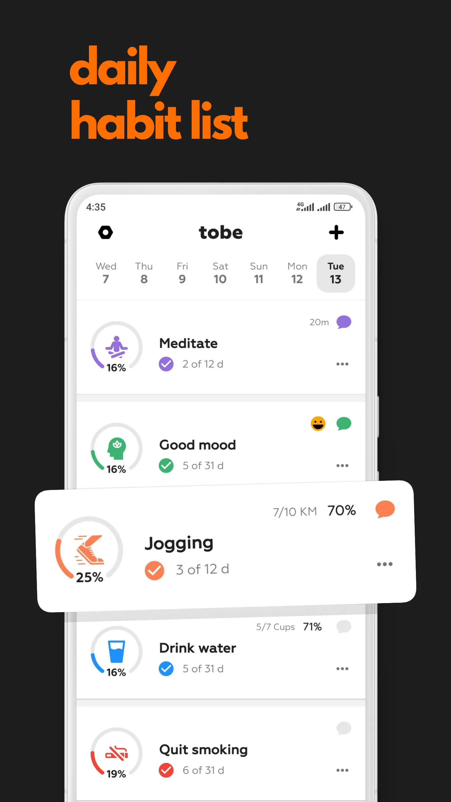 Tobe Habit Tracker | Indus Appstore | Screenshot