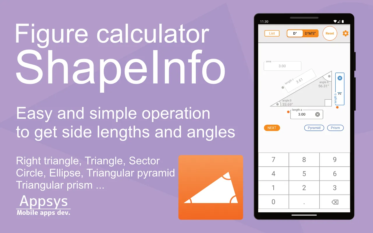 Figure calculator ShapeInfo | Indus Appstore | Screenshot