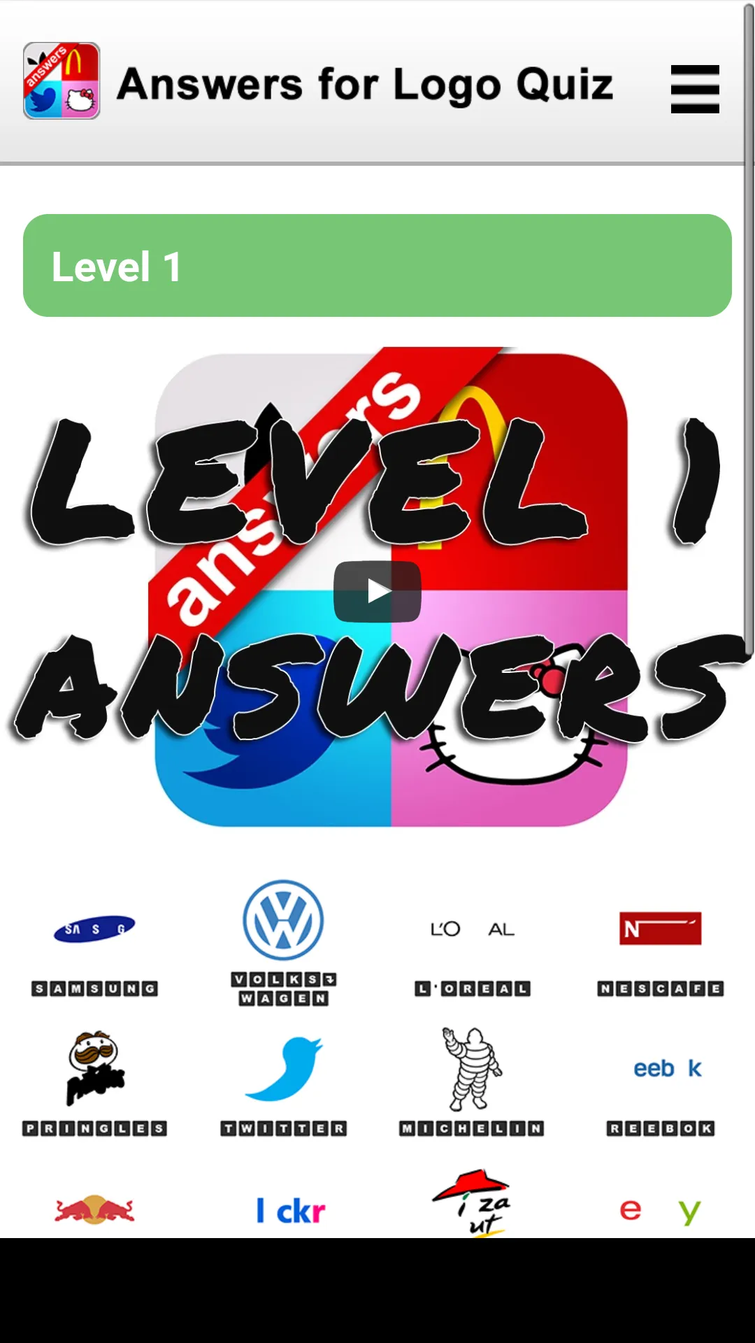 Answers for Logo Quiz | Indus Appstore | Screenshot