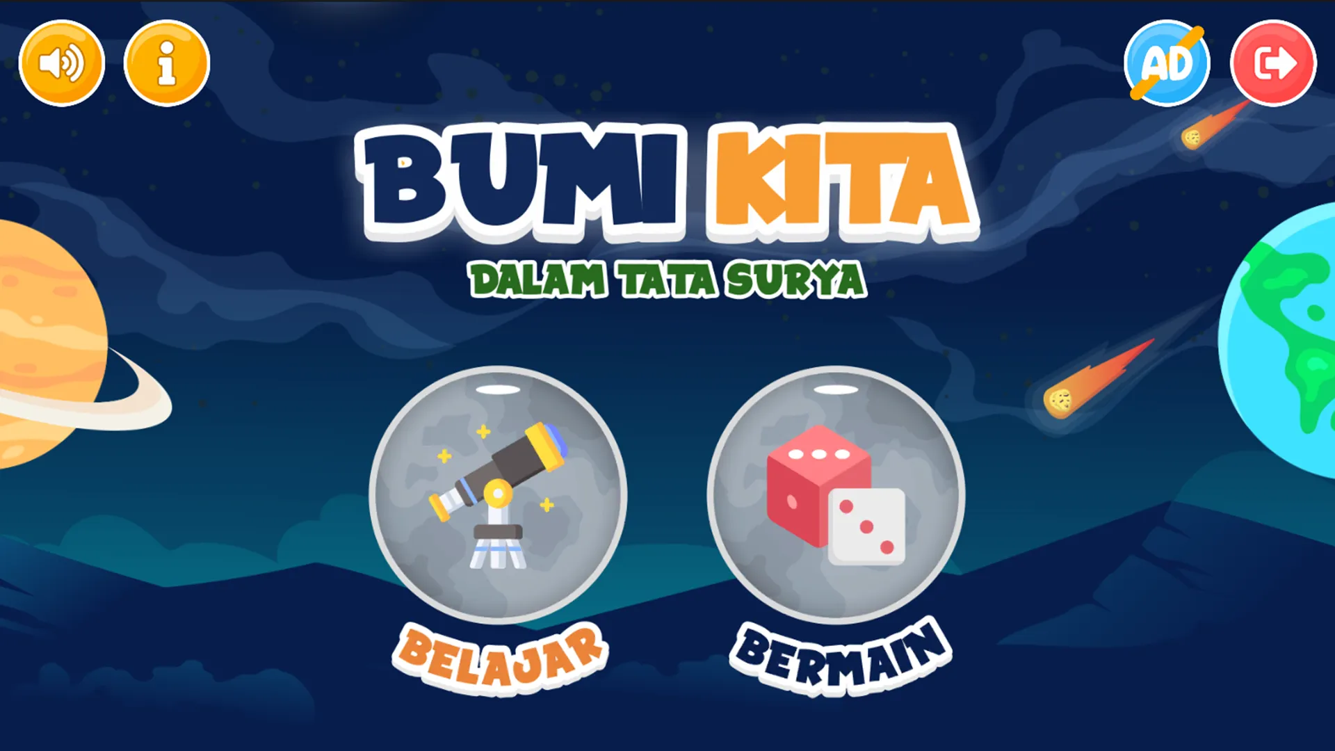 Bumi Kita dalam Tata Surya 3D | Indus Appstore | Screenshot