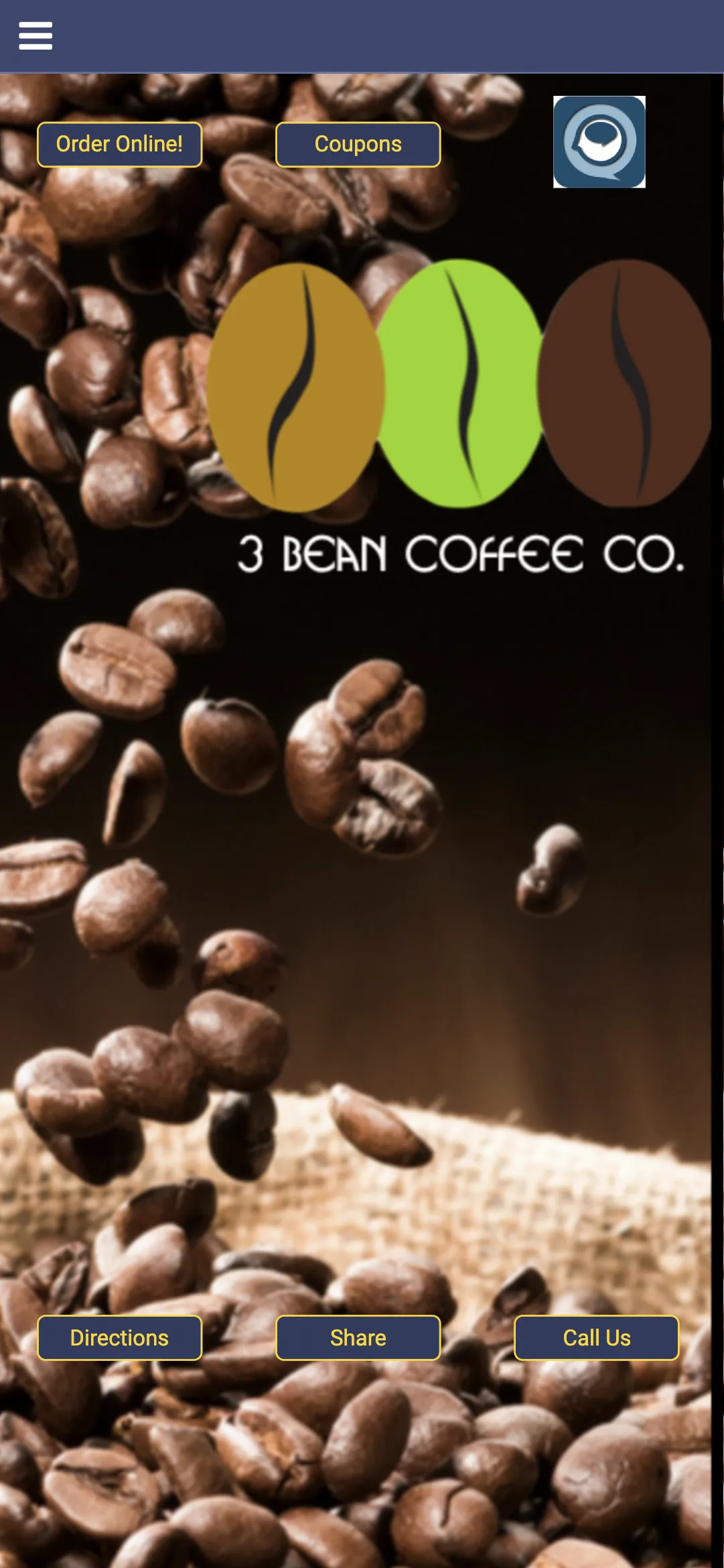 3 Bean Coffee Co. | Indus Appstore | Screenshot