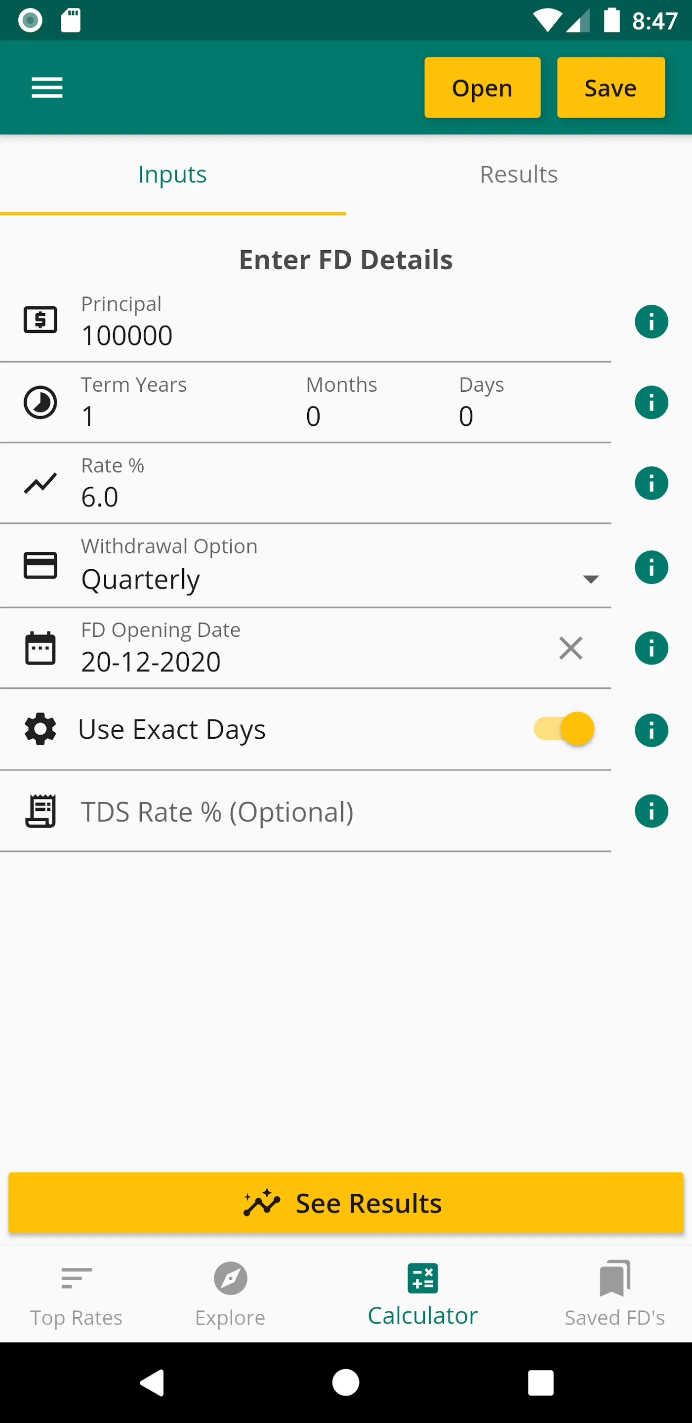 India Fixed Deposit Rates | Indus Appstore | Screenshot