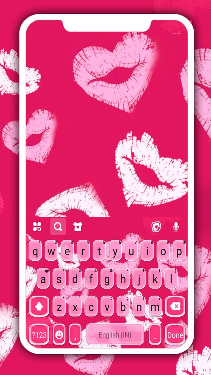 Pink Kiss Keyboard Background | Indus Appstore | Screenshot