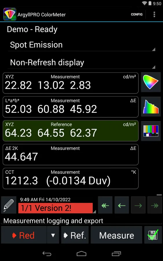 ArgyllPRO ColorMeterDemo | Indus Appstore | Screenshot