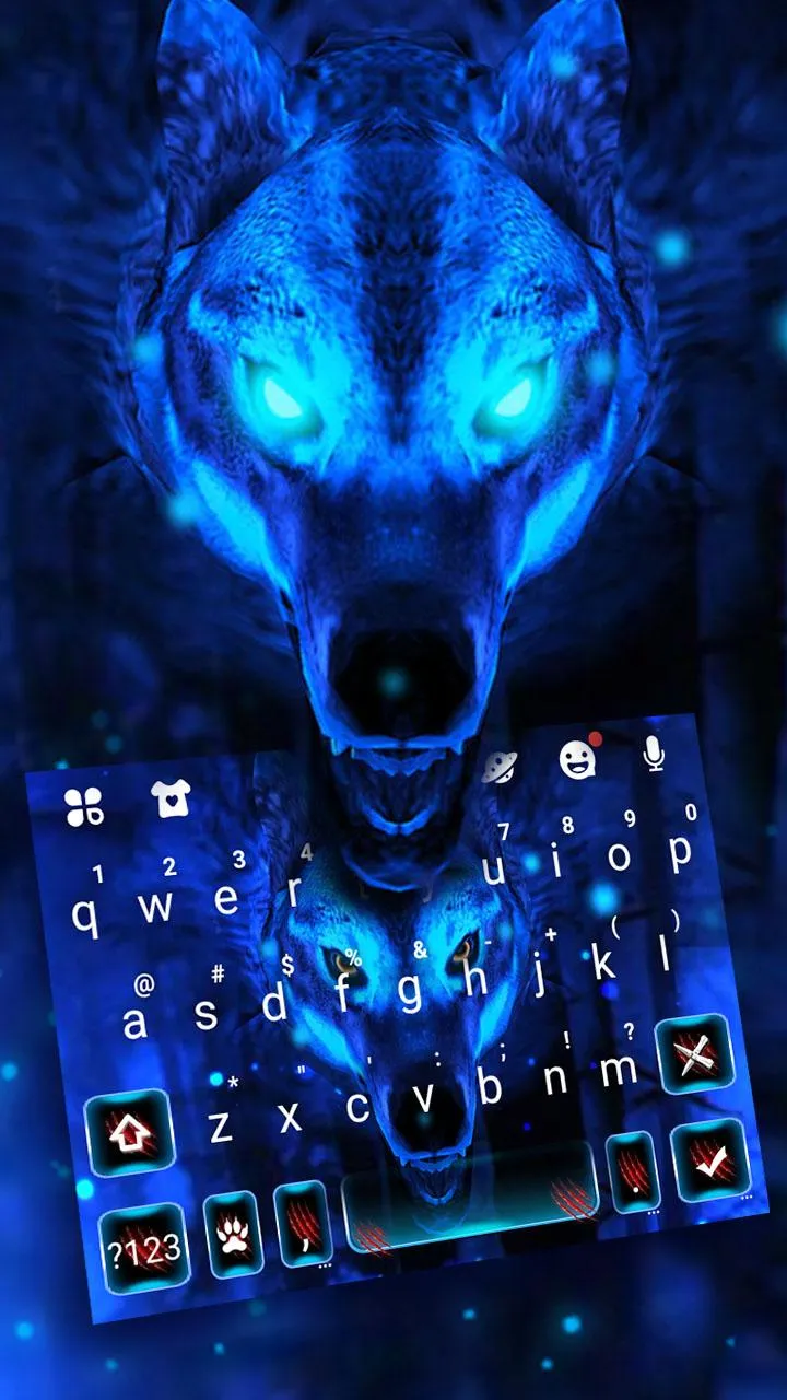 Ice Wolf 3D Keyboard Theme | Indus Appstore | Screenshot