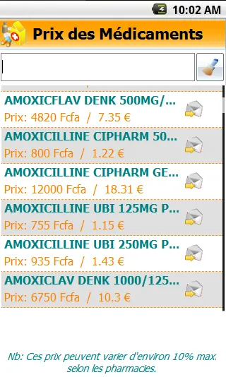 Prix des Médicaments Pharmacie | Indus Appstore | Screenshot