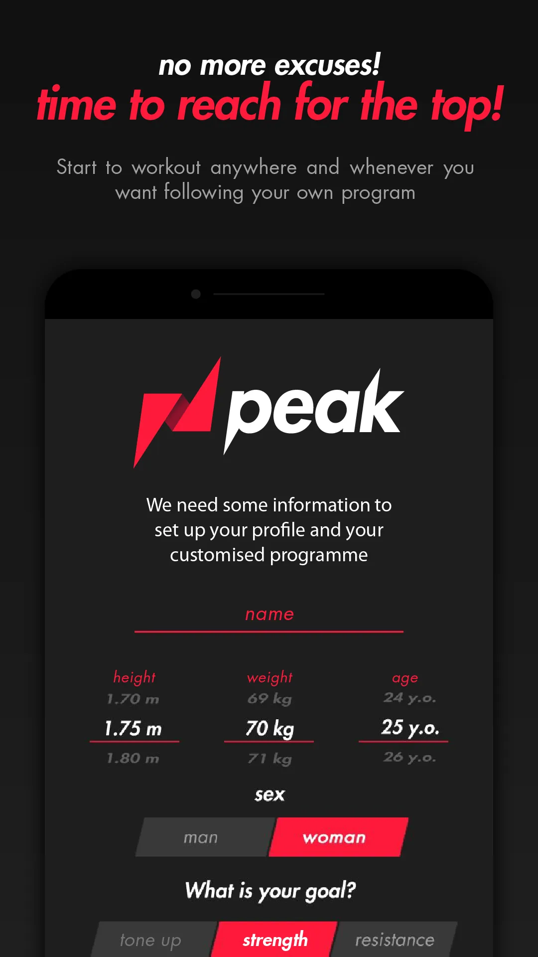 PEAK - Bodyweight Workout | Indus Appstore | Screenshot