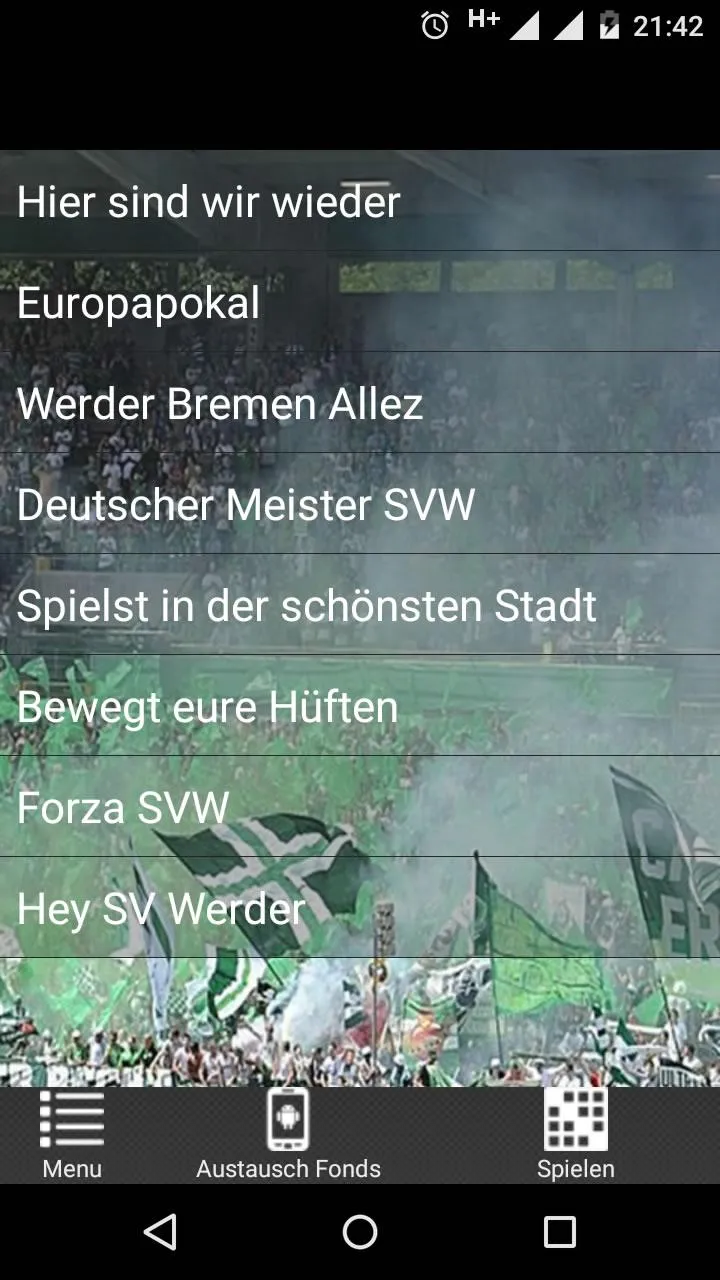 Fangesänge - Werder Bremen | Indus Appstore | Screenshot