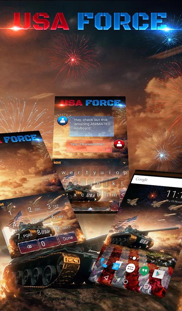 Usa Force Keyboard & Wallpaper | Indus Appstore | Screenshot