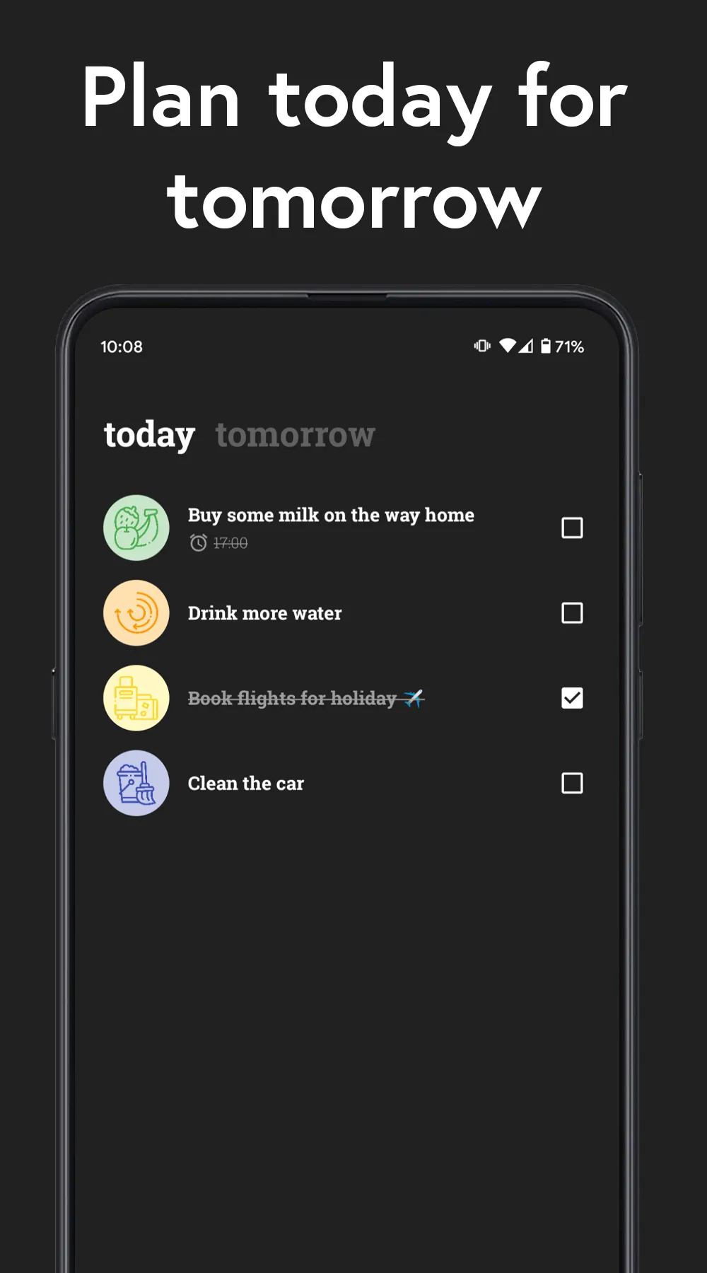 tomorrow - Minimal To-Do List | Indus Appstore | Screenshot