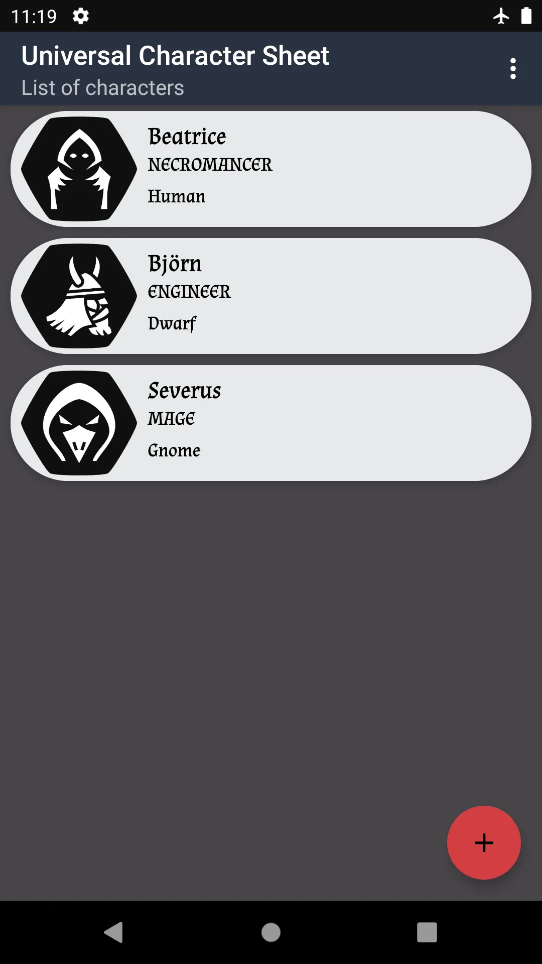 Universal Character Sheet | Indus Appstore | Screenshot