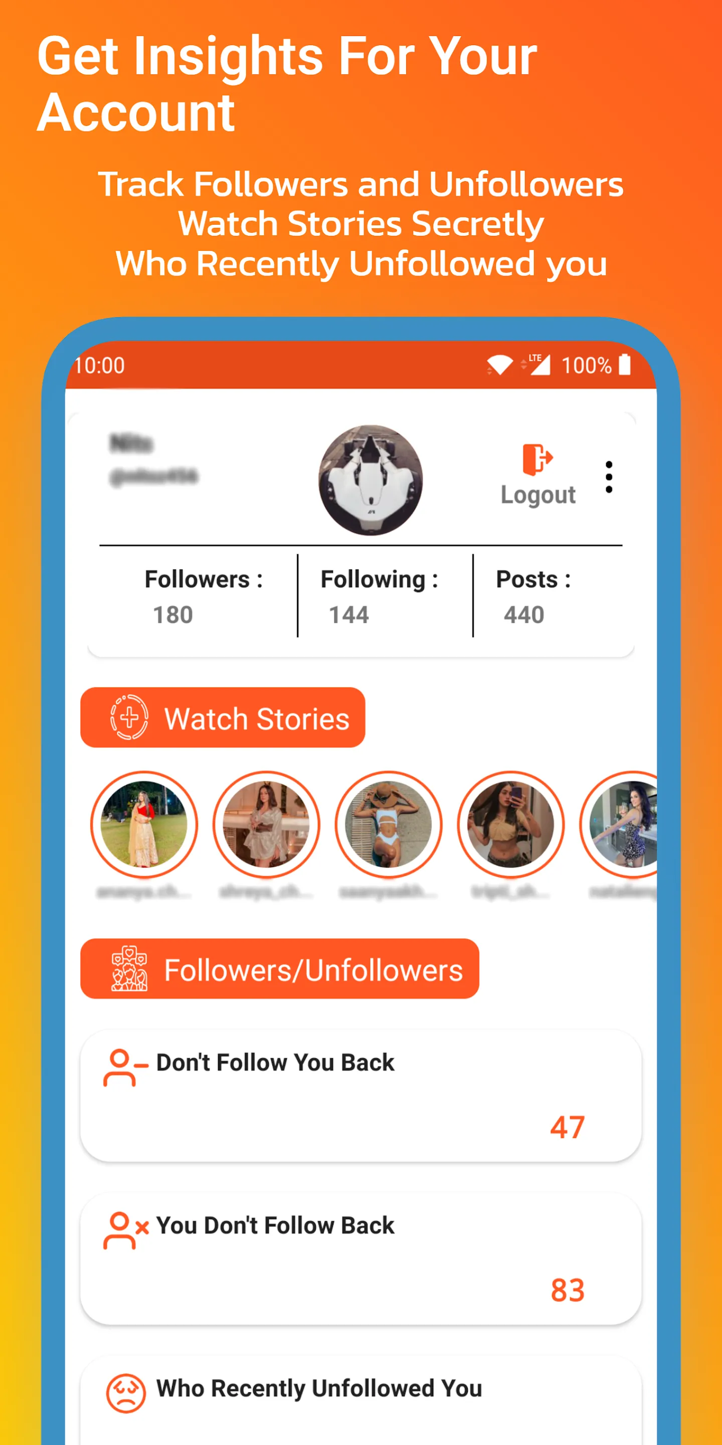 Followers & Unfollowers | Indus Appstore | Screenshot