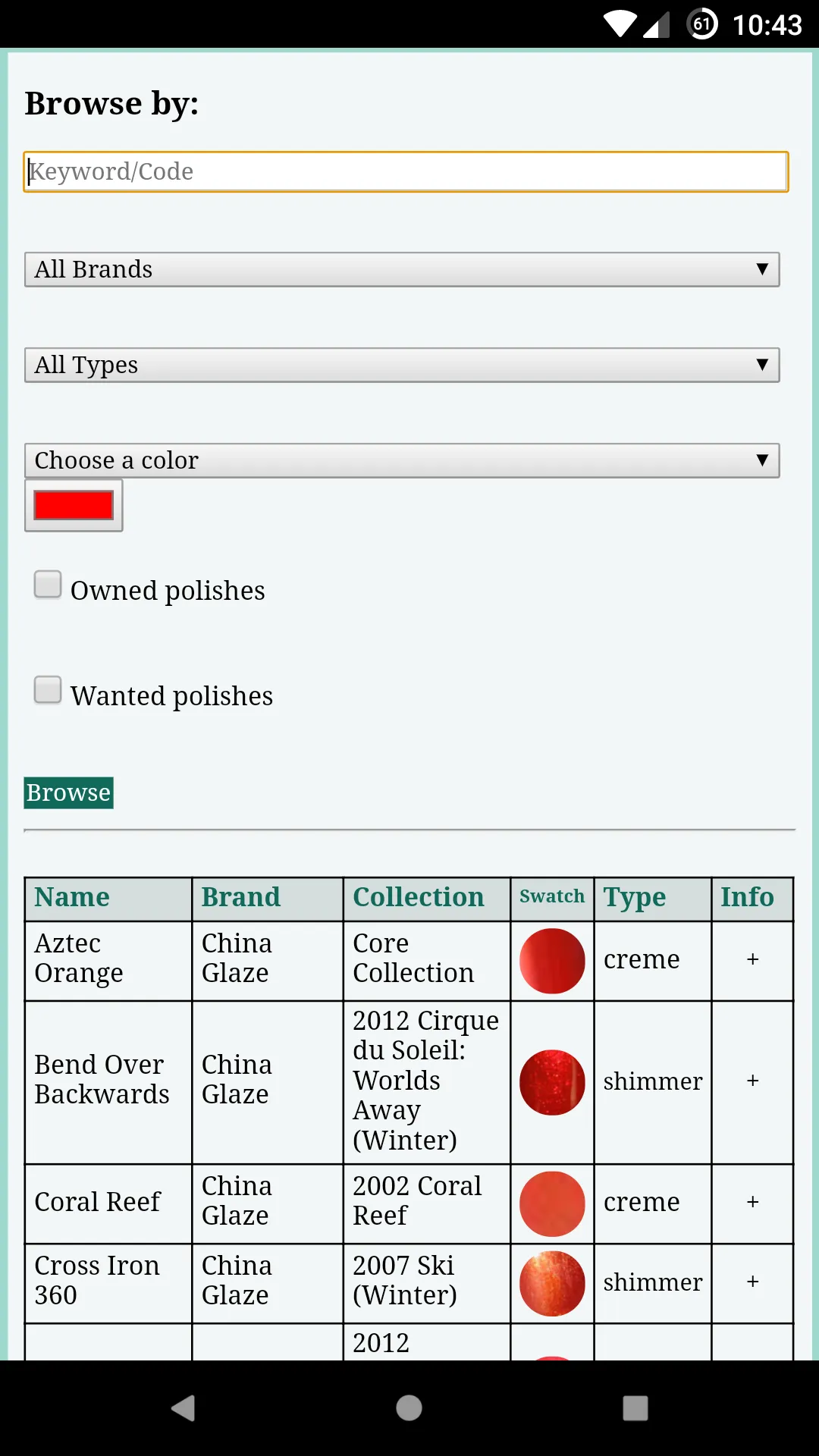 Lacquer Tracker - Nail Polish | Indus Appstore | Screenshot