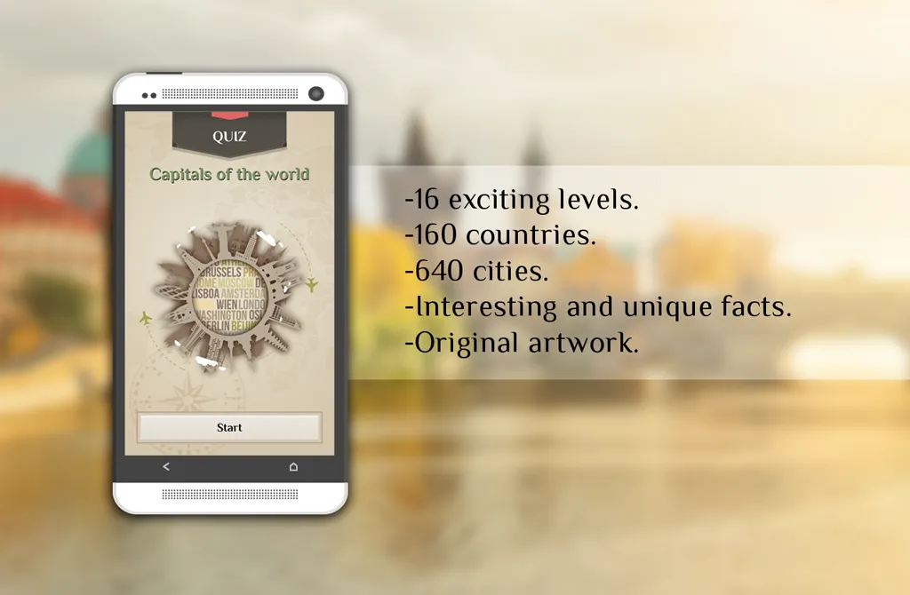 Quiz-Capitals of the world | Indus Appstore | Screenshot