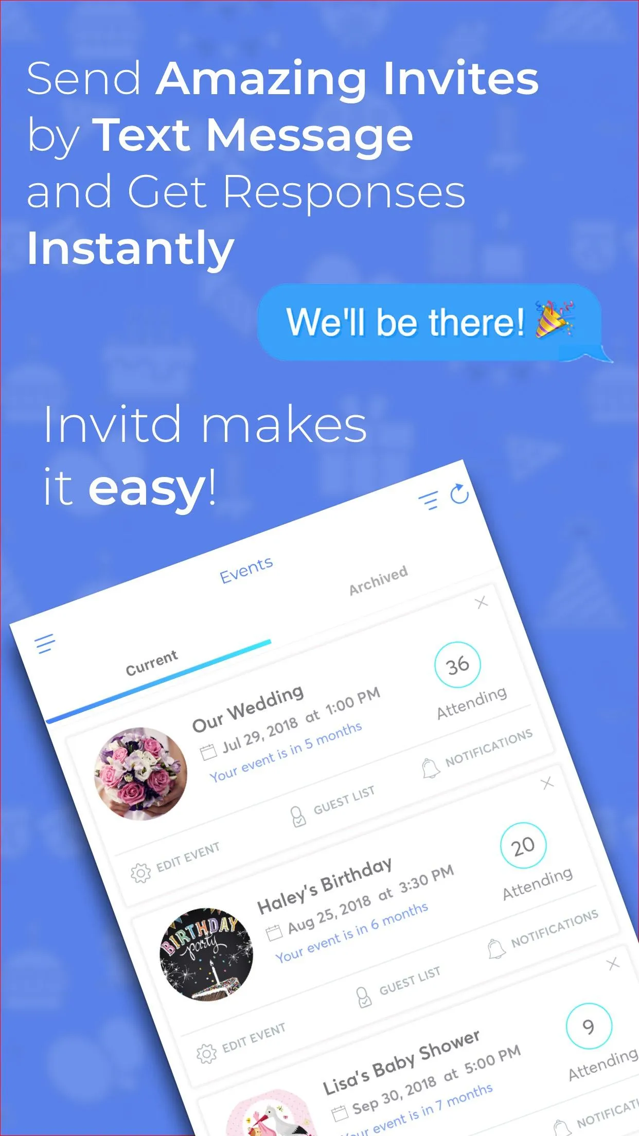 Invitd: Text Invitation Maker | Indus Appstore | Screenshot