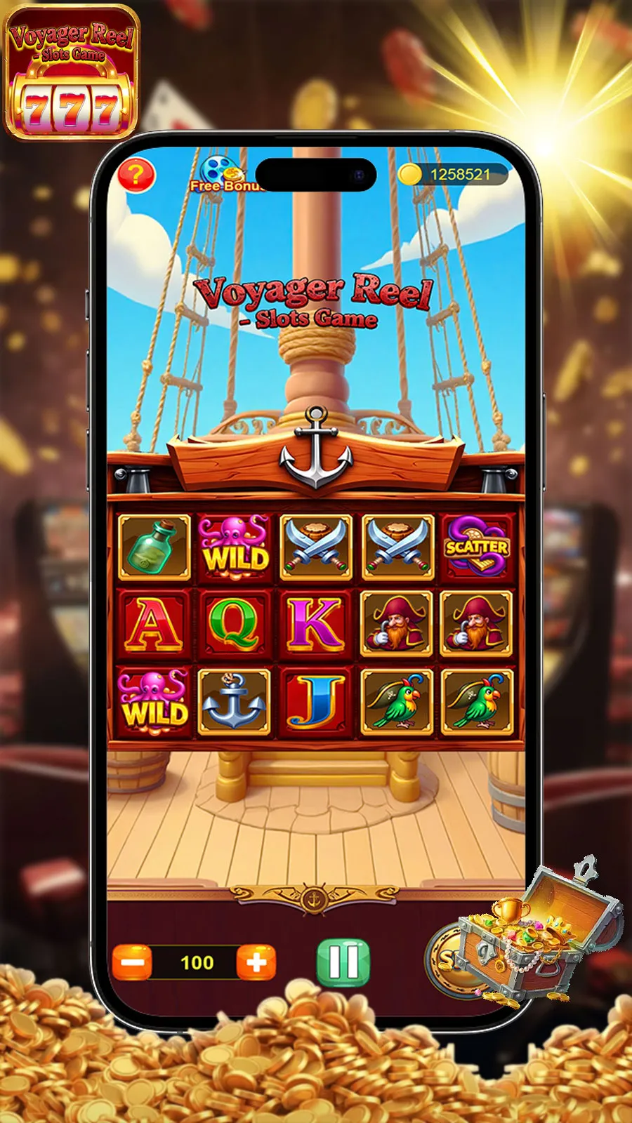 Voyager Reel - Slots Game | Indus Appstore | Screenshot