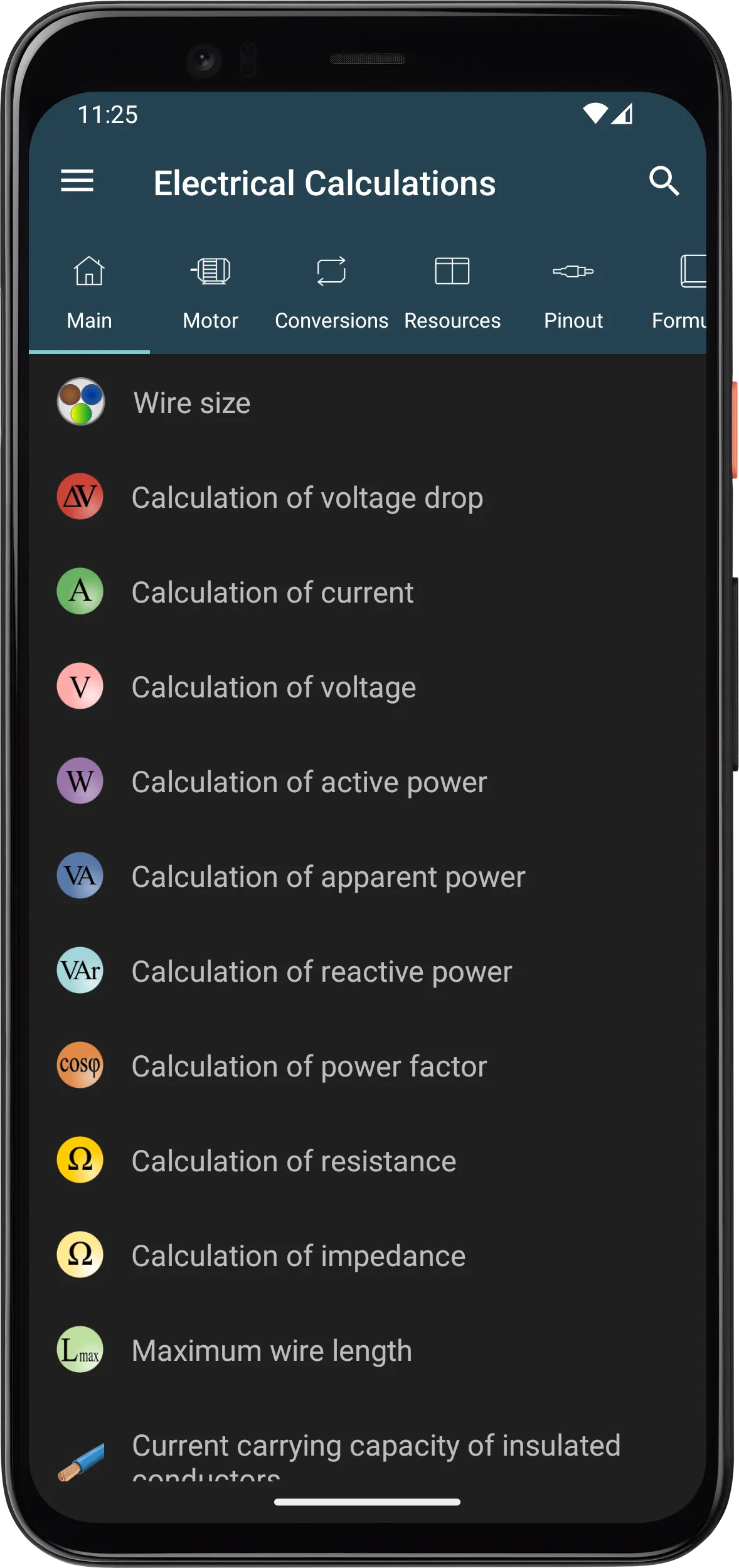 Electrical Calculations | Indus Appstore | Screenshot