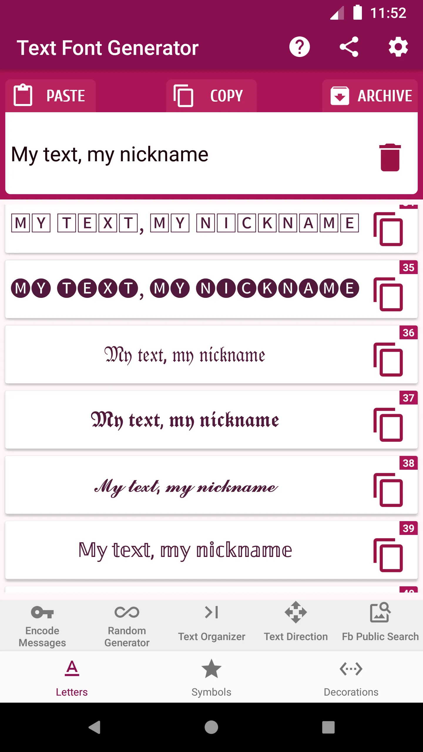 Text Font Generator | Indus Appstore | Screenshot