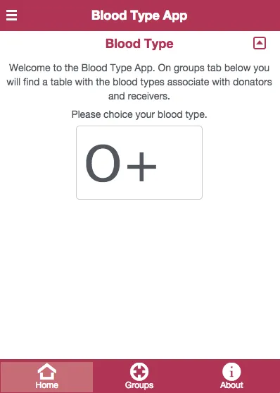 Blood Type App | Indus Appstore | Screenshot