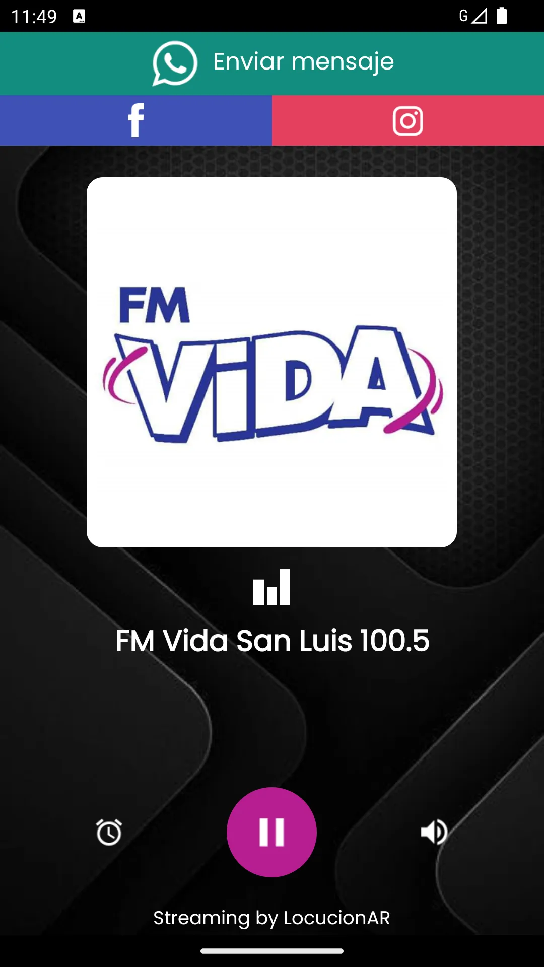 FM Vida San Luis 100.5 | Indus Appstore | Screenshot