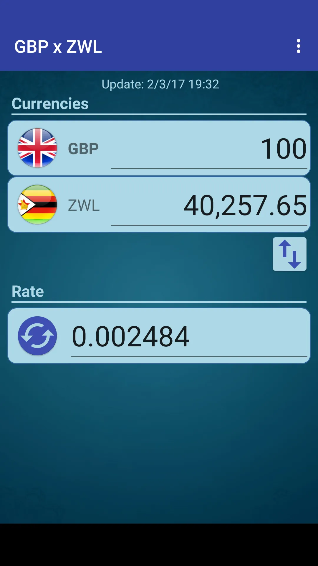 Pound GBP x Zimbabwe Dollar | Indus Appstore | Screenshot