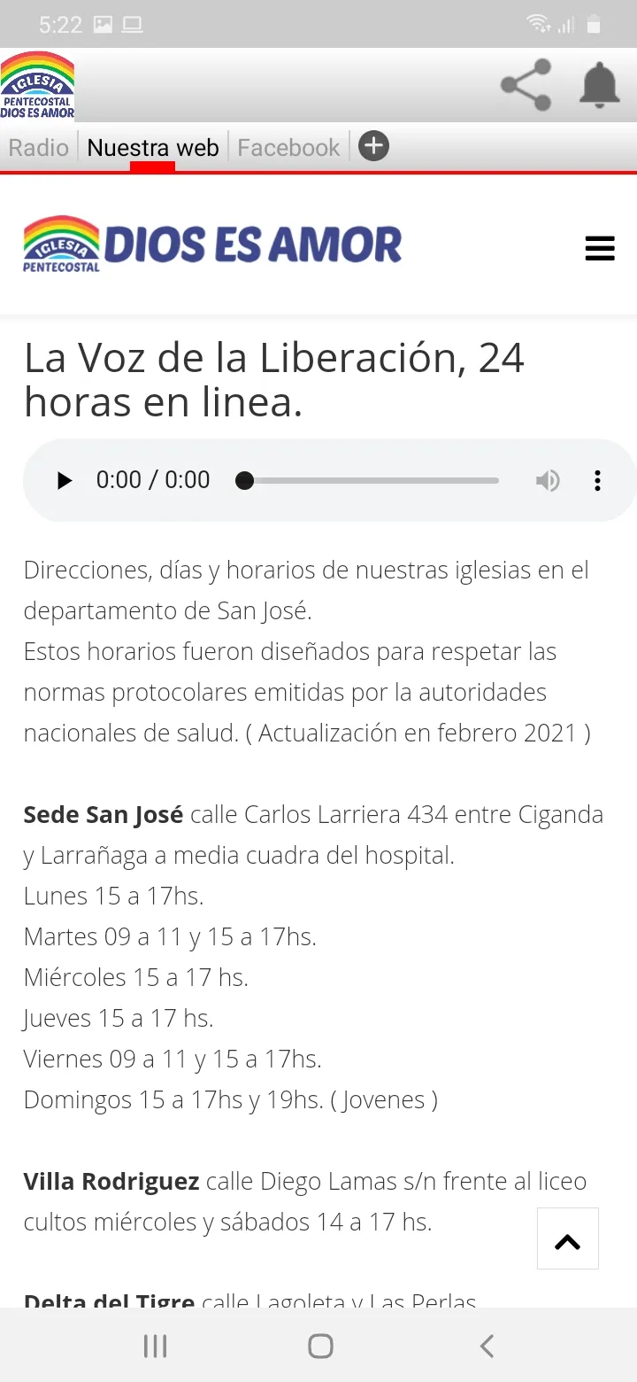 Radio Dios es Amor - San José, | Indus Appstore | Screenshot