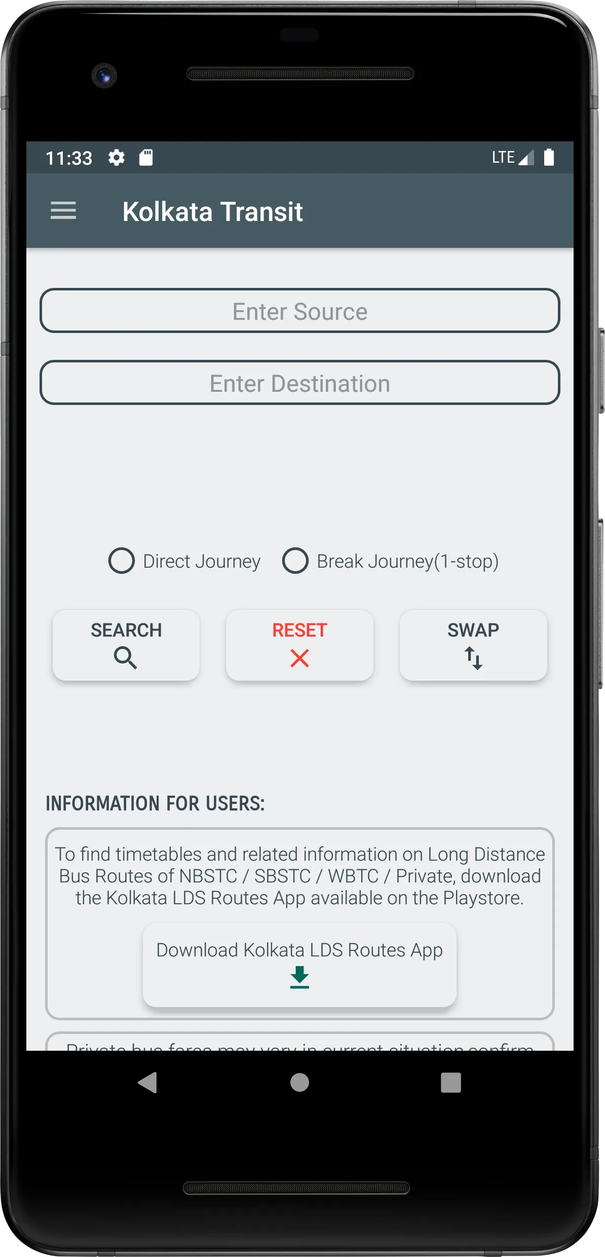 Kolkata Transit | Indus Appstore | Screenshot