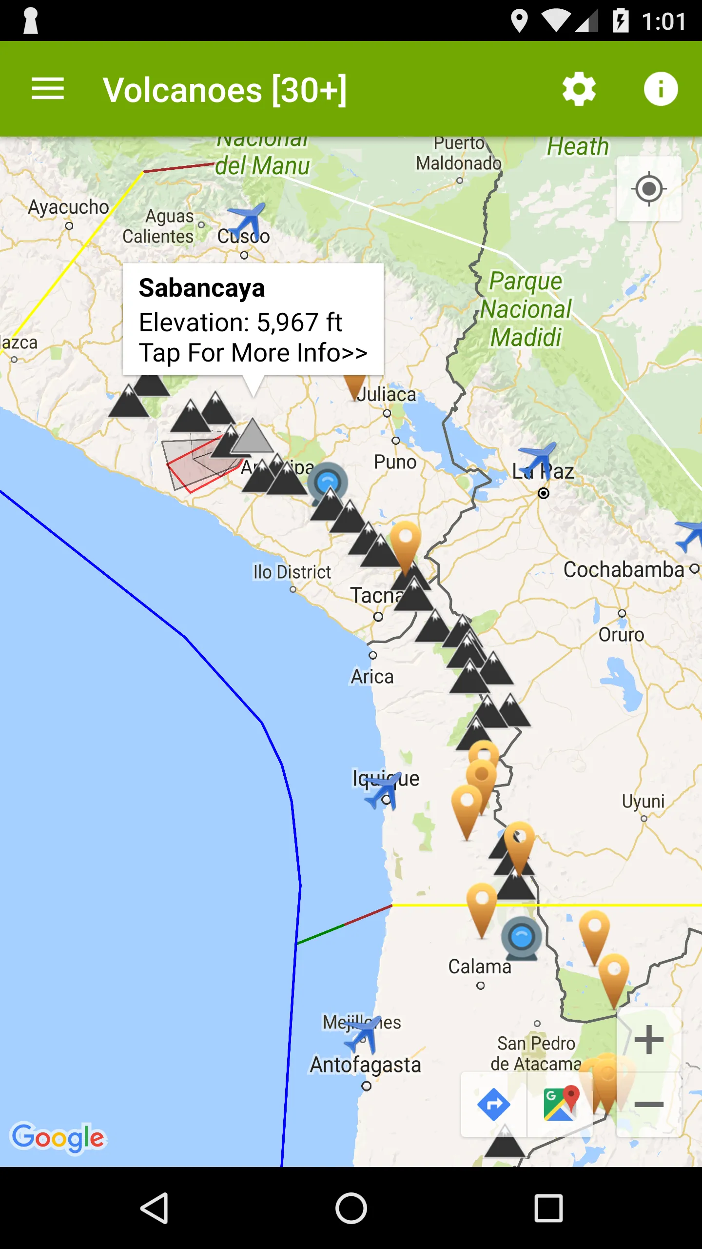 Volcanoes: Map, Alerts & Ash C | Indus Appstore | Screenshot