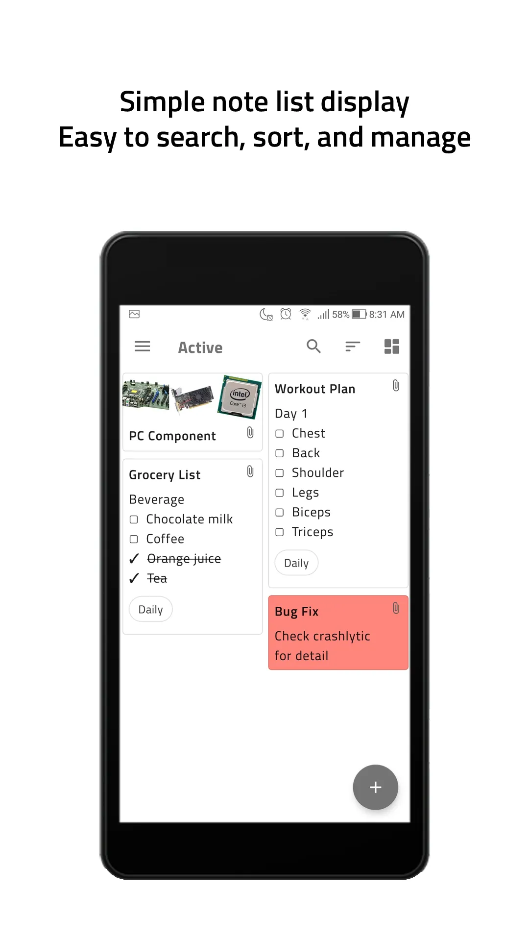 NOTES! - Notes & Lists | Indus Appstore | Screenshot