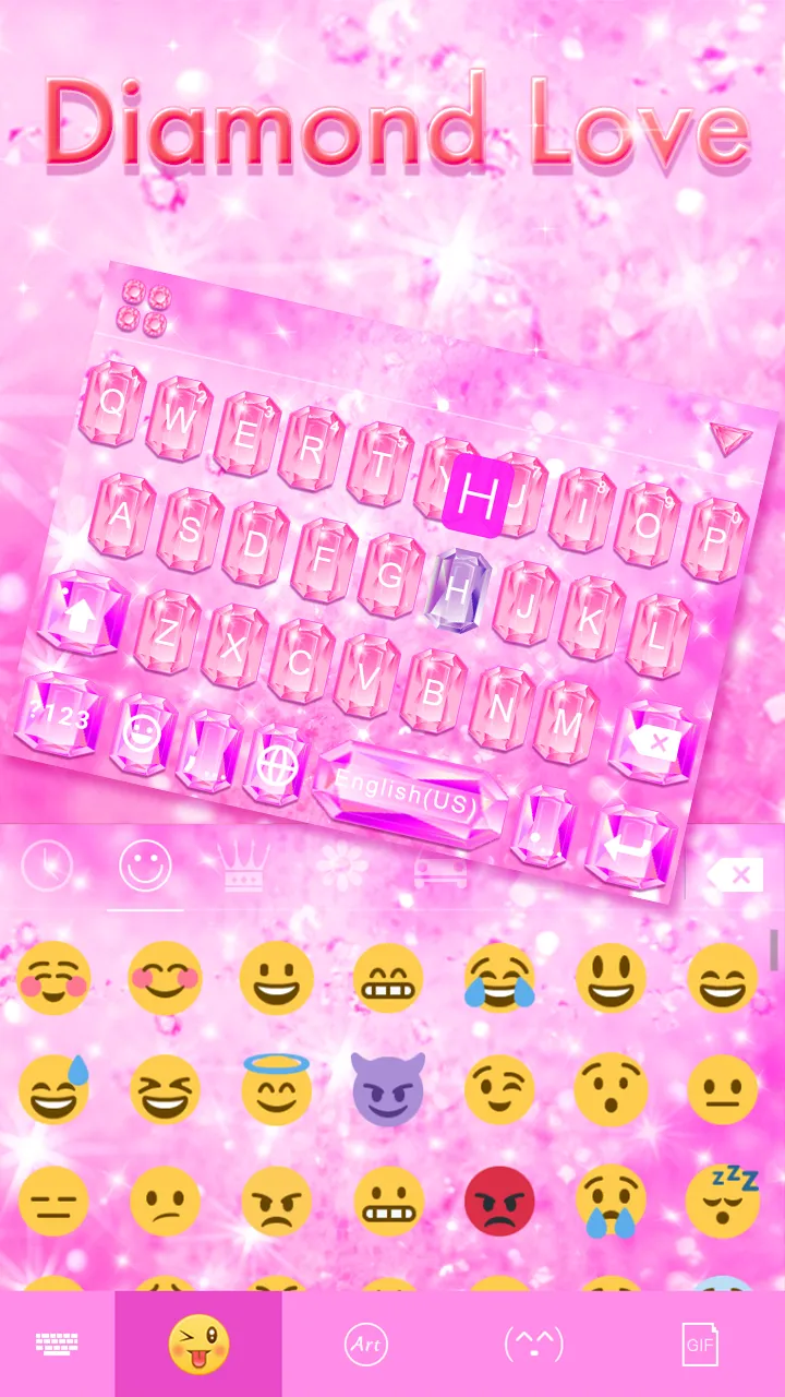 Diamond Love 💎 Keyboard Theme | Indus Appstore | Screenshot