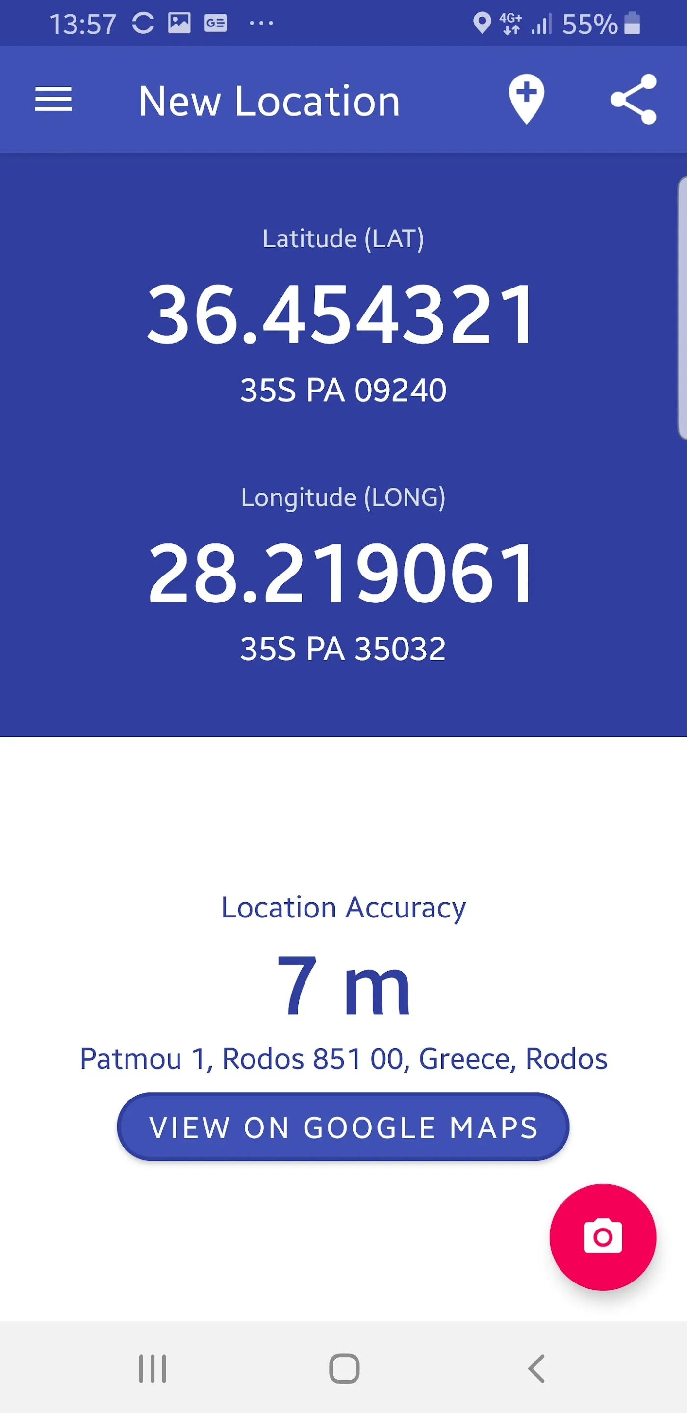 GPS Coordinates | Indus Appstore | Screenshot