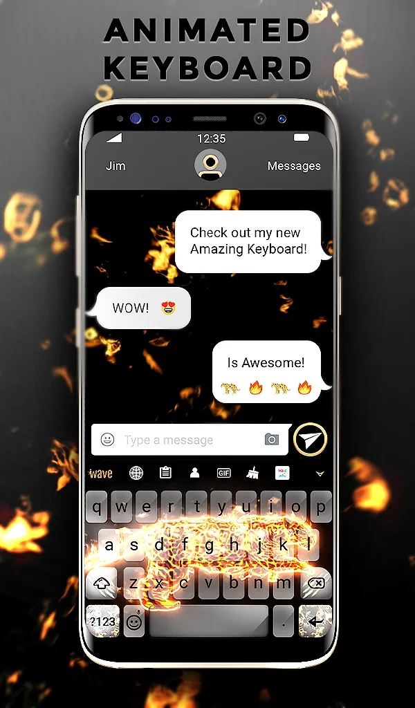 Cheetah Fire Keyboard Theme | Indus Appstore | Screenshot