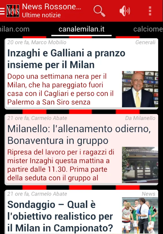 News Rossonero | Indus Appstore | Screenshot