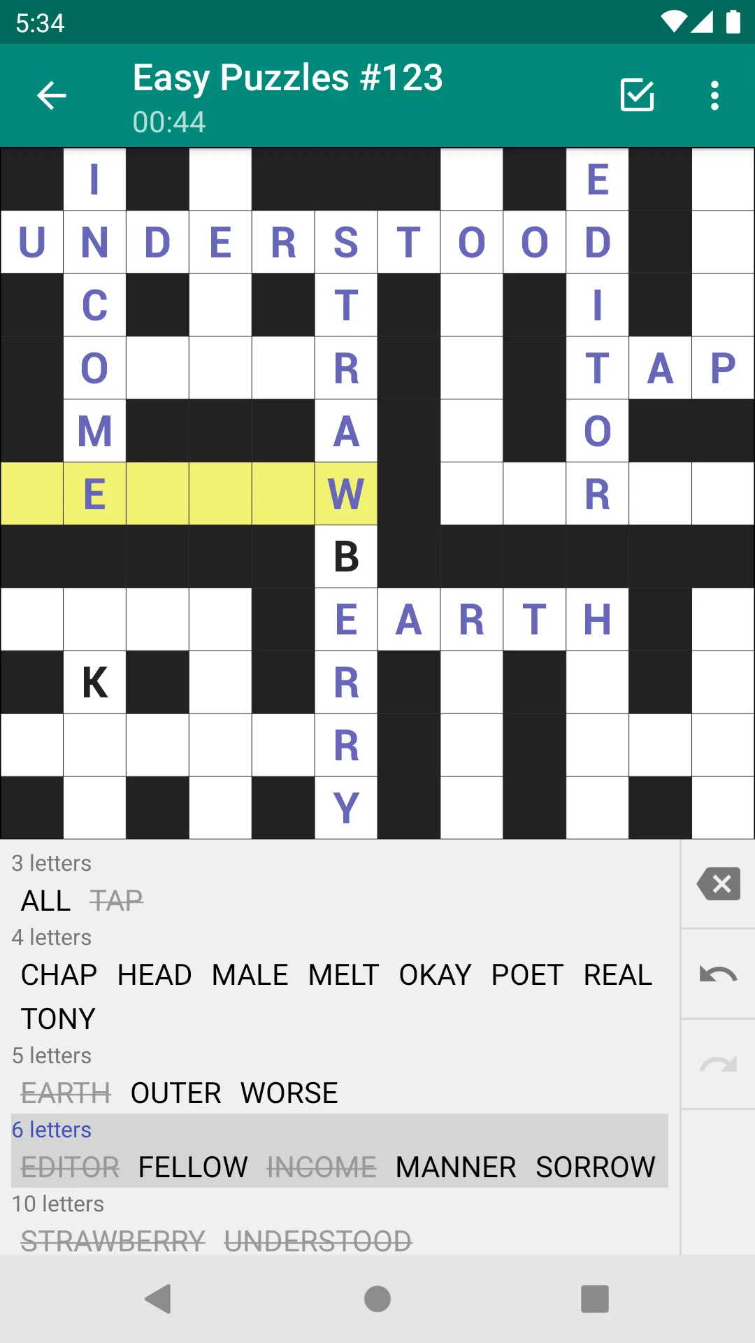 Fill-In Crosswords | Indus Appstore | Screenshot