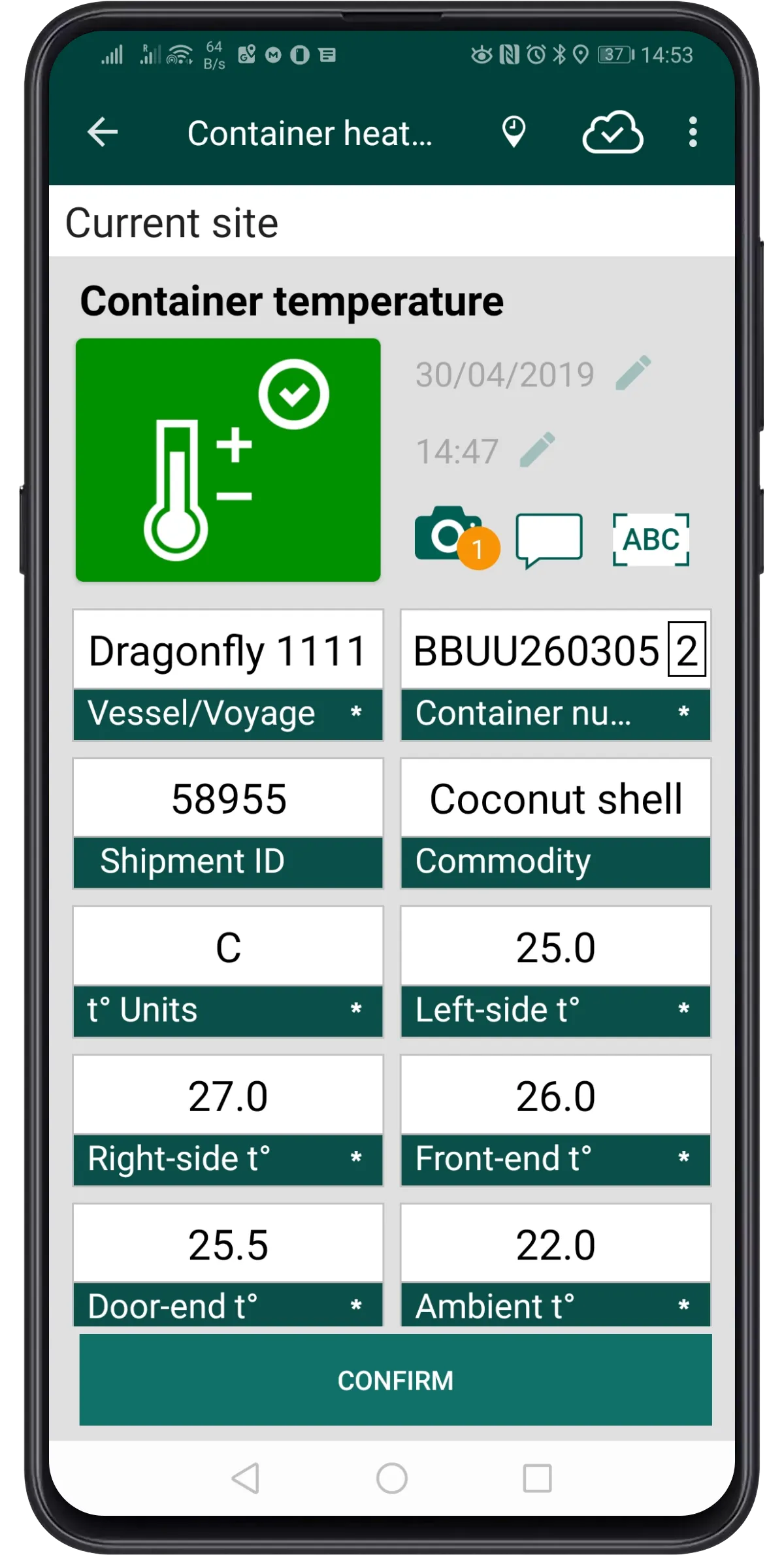 arl Container Heat Monitor | Indus Appstore | Screenshot