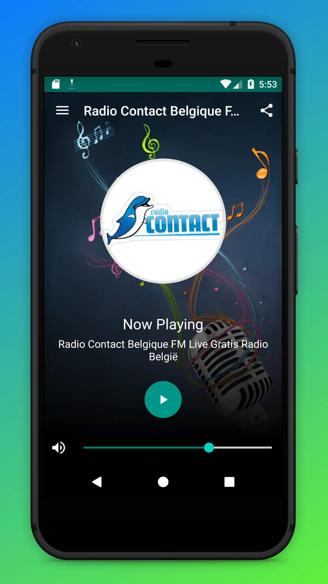 Radio Contact Belgique Online | Indus Appstore | Screenshot