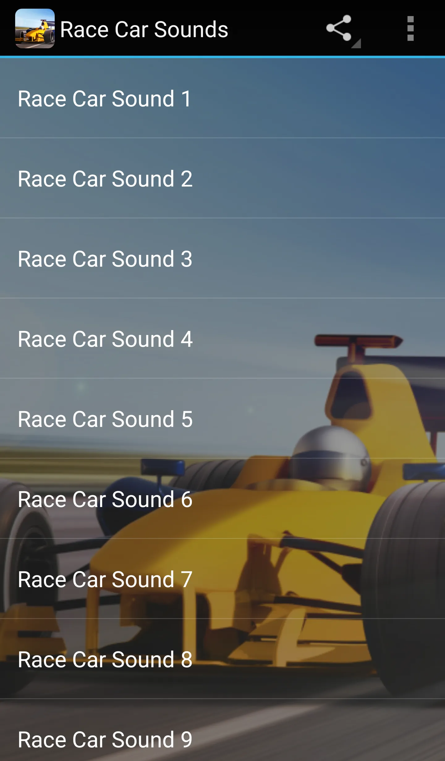 Race Car Sounds | Indus Appstore | Screenshot