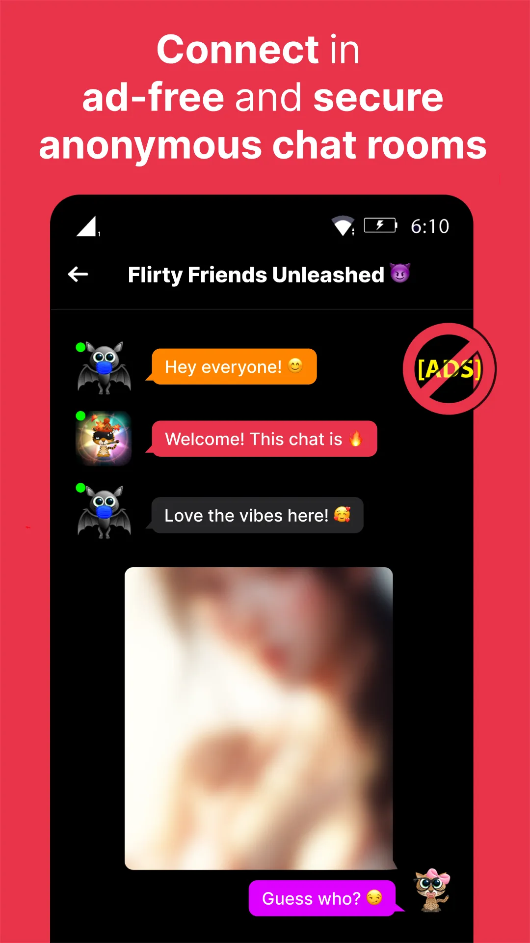 Anonymous Chat Rooms, Dating | Indus Appstore | Screenshot