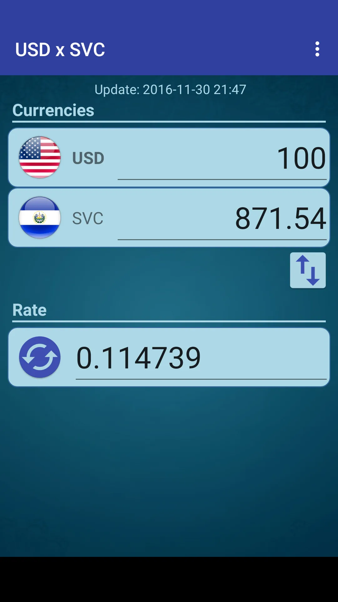 US Dollar to Salvadoran Colon | Indus Appstore | Screenshot