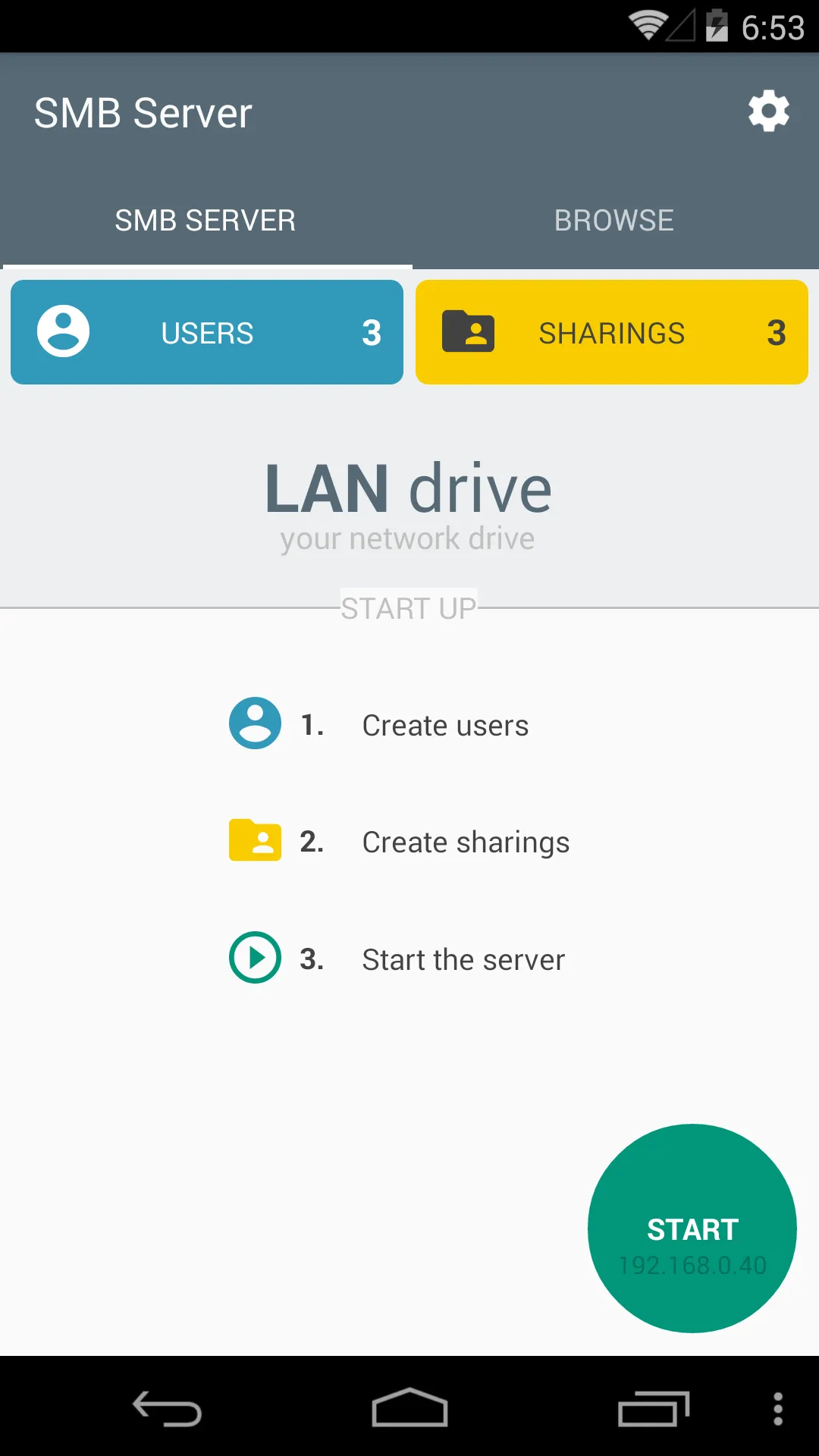 LAN drive - SAMBA Server & Cli | Indus Appstore | Screenshot