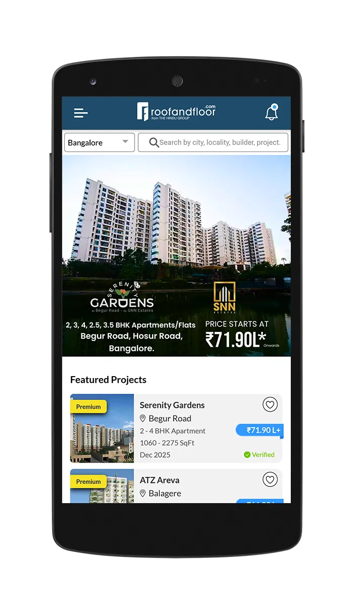 RoofandFloor Property Search | Indus Appstore | Screenshot